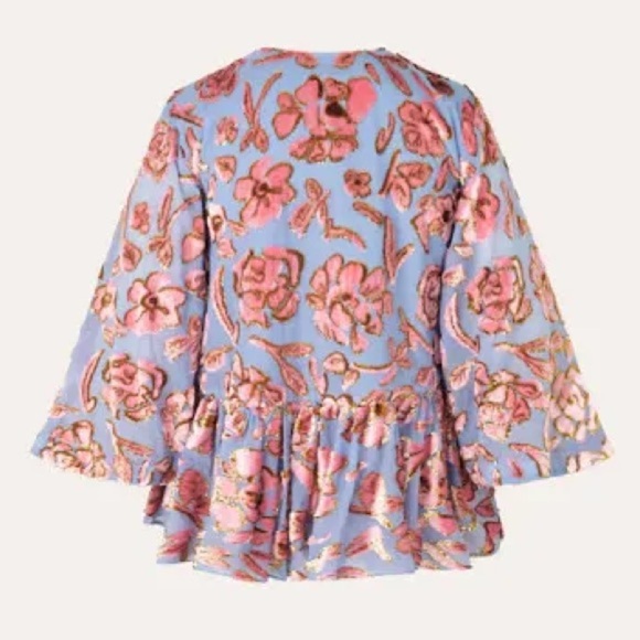 Stine Goya Palmer Blouse Rosemary Banana Leaf Metallic Blouse - Picture 4 of 14